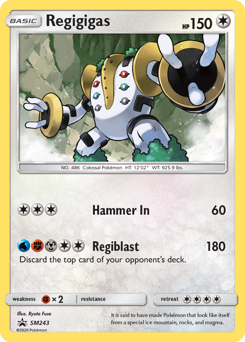 Pokemon SM Black Star Promos Regigigas - SM243