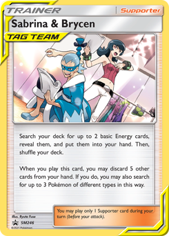 Pokemon SM Black Star Promos Sabrina & Brycen - SM246