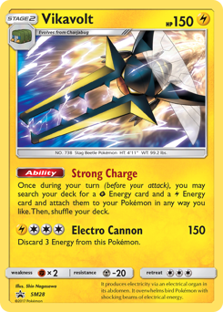 Pokemon SM Black Star Promos Vikavolt - SM28