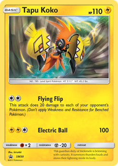 Pokemon SM Black Star Promos Tapu Koko - SM30