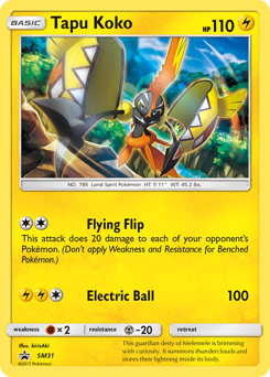 Pokemon SM Black Star Promos Tapu Koko - SM31