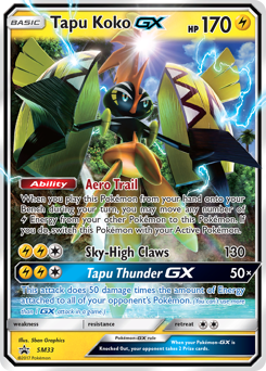 Pokemon SM Black Star Promos Tapu Koko-GX - SM33
