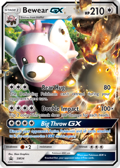 Pokemon SM Black Star Promos Bewear-GX - SM34