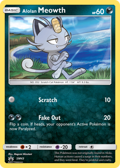 Pokemon SM Black Star Promos Alolan Meowth - SM43
