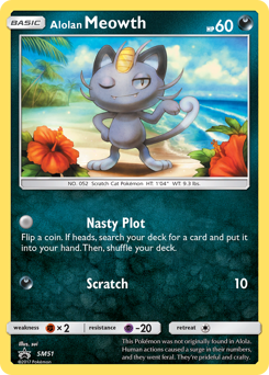 Pokemon SM Black Star Promos Alolan Meowth - SM51