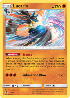 Pokemon SM Black Star Promos Lucario - SM54