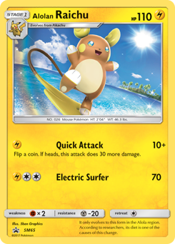 Pokemon SM Black Star Promos Alolan Raichu - SM65