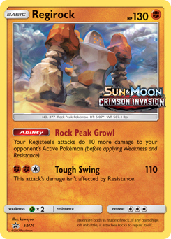 Pokemon SM Black Star Promos Regirock - SM74