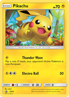 Pokemon SM Black Star Promos Pikachu - SM76