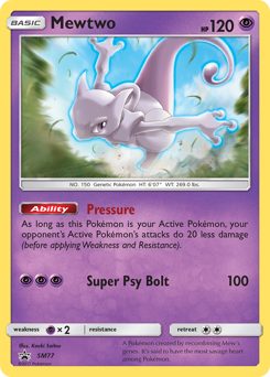 Pokemon SM Black Star Promos Mewtwo - SM77