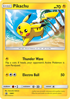 Pokemon SM Black Star Promos Pikachu - SM81