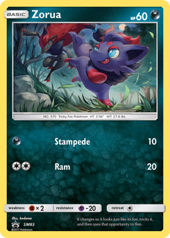 Pokemon SM Black Star Promos Zorua - SM83