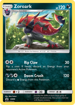 Pokemon SM Black Star Promos Zoroark - SM89
