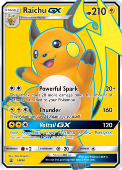 Pokemon SM Black Star Promos Raichu-GX - SM90