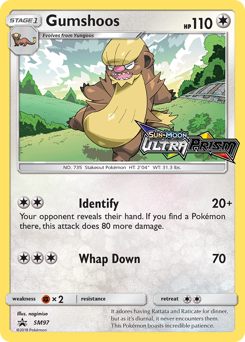 Pokemon SM Black Star Promos Gumshoos - SM97