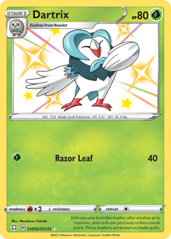 Pokemon Shining Fates Shiny Vault Dartrix - SV002