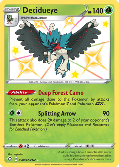 Pokemon Shining Fates Shiny Vault Decidueye - SV003