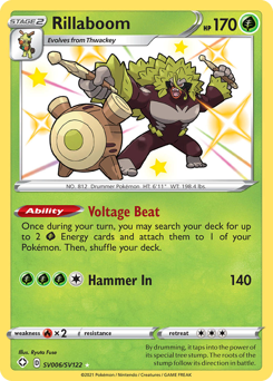 Pokemon Shining Fates Shiny Vault Rillaboom - SV006