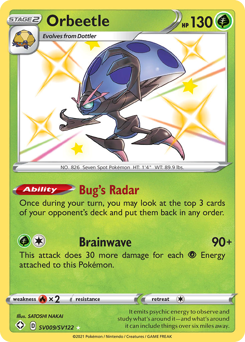 Pokemon Shining Fates Shiny Vault Orbeetle - SV009