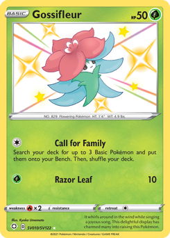 Pokemon Shining Fates Shiny Vault Gossifleur - SV010