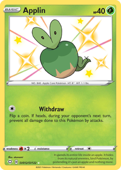 Pokemon Shining Fates Shiny Vault Applin - SV012