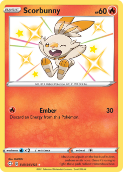 Pokemon Shining Fates Shiny Vault Scorbunny - SV015
