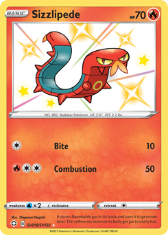 Pokemon Shining Fates Shiny Vault Sizzlipede - SV018