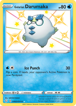 Pokemon Shining Fates Shiny Vault Galarian Darumaka - SV023