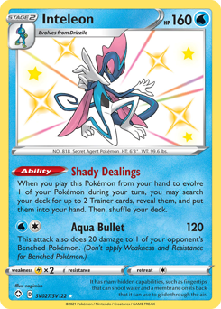 Pokemon Shining Fates Shiny Vault Inteleon - SV027