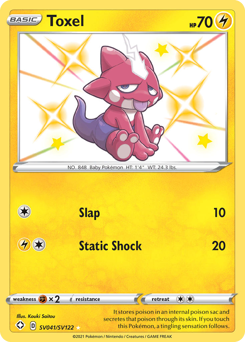 Pokemon Shining Fates Shiny Vault Toxel - SV041
