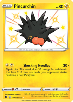 Pokemon Shining Fates Shiny Vault Pincurchin - SV043