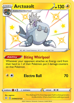 Pokemon Shining Fates Shiny Vault Arctozolt - SV046