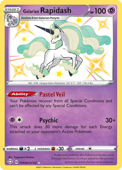 Pokemon Shining Fates Shiny Vault Galarian Rapidash - SV048