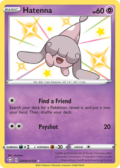 Pokemon Shining Fates Shiny Vault Hatenna - SV054