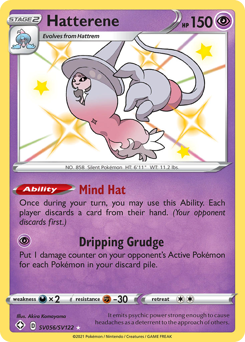 Pokemon Shining Fates Shiny Vault Hatterene - SV056