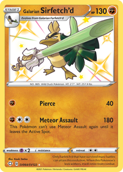 Pokemon Shining Fates Shiny Vault Galarian Sirfetch'd - SV064