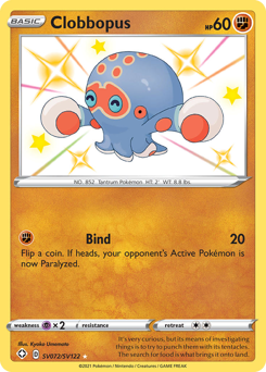 Pokemon Shining Fates Shiny Vault Clobbopus - SV072