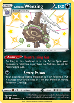 Pokemon Shining Fates Shiny Vault Galarian Weezing - SV077