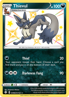Pokemon Shining Fates Shiny Vault Thievul - SV082