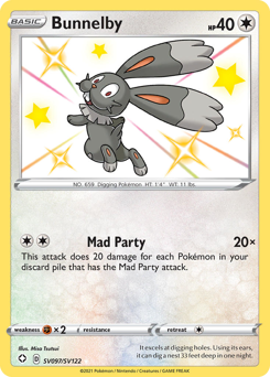 Pokemon Shining Fates Shiny Vault Bunnelby - SV097