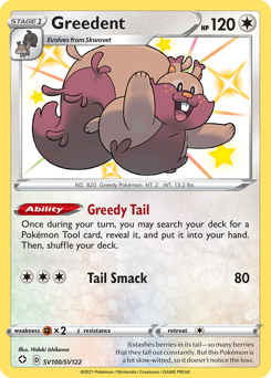 Pokemon Shining Fates Shiny Vault Greedent - SV100