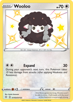 Pokemon Shining Fates Shiny Vault Wooloo - SV103