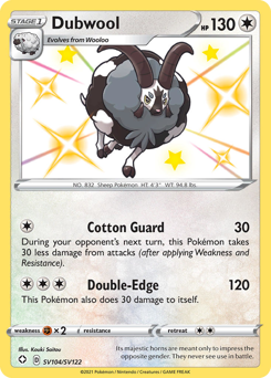 Pokemon Shining Fates Shiny Vault Dubwool - SV104