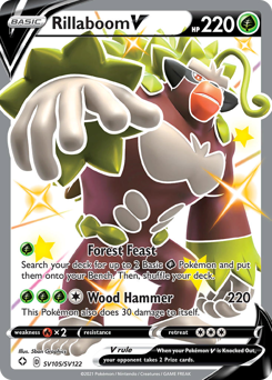 Pokemon Shining Fates Shiny Vault Rillaboom V - SV105