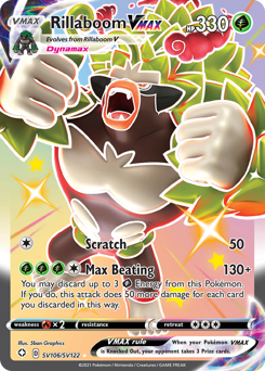 Pokemon Shining Fates Shiny Vault Rillaboom VMAX - SV106