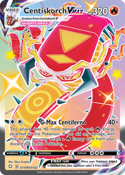 Pokemon Shining Fates Shiny Vault Centiskorch VMAX - SV109