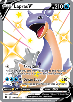Pokemon Shining Fates Shiny Vault Lapras V - SV110