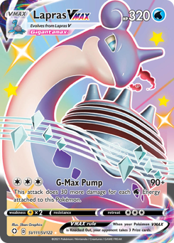 Pokemon Shining Fates Shiny Vault Lapras VMAX - SV111