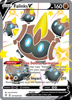 Pokemon Shining Fates Shiny Vault Falinks V - SV115