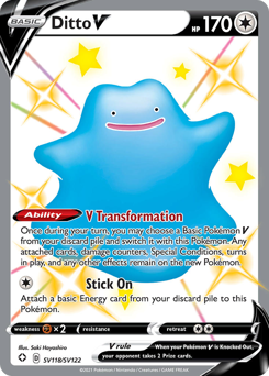 Pokemon Shining Fates Shiny Vault Ditto V - SV118
